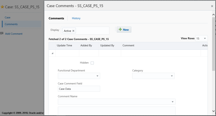 Add Case Comments